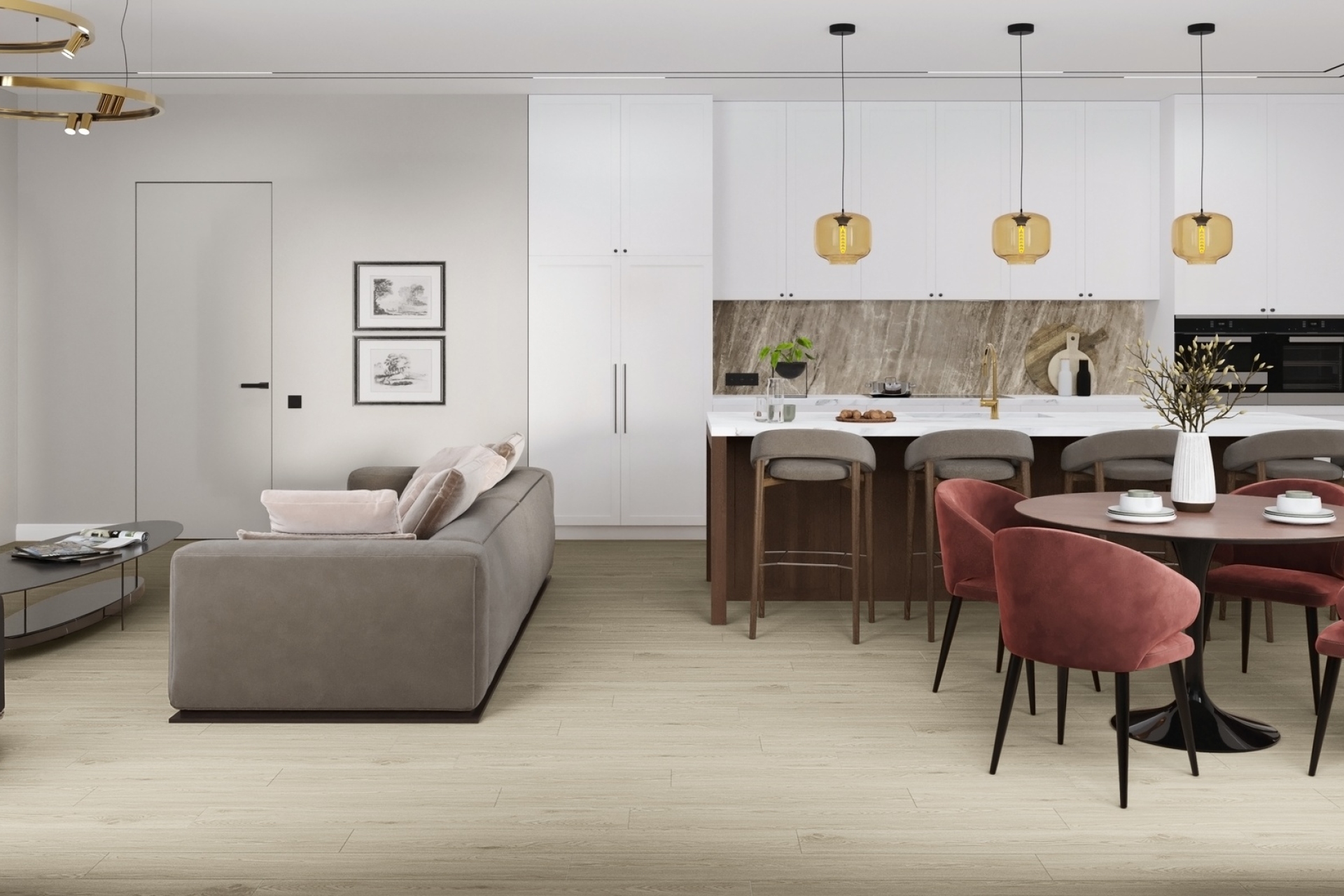 Усовершенствованная кварц-виниловая плитка «Damy Floor» Дуб Светлый (1227*187*2,5 мм) — купить в Керчи